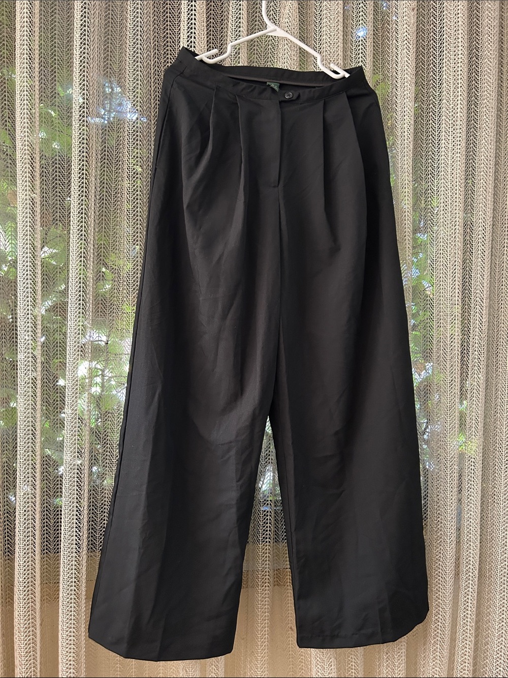 Wide-Leg Black and Grey Women’s Formal Trousers